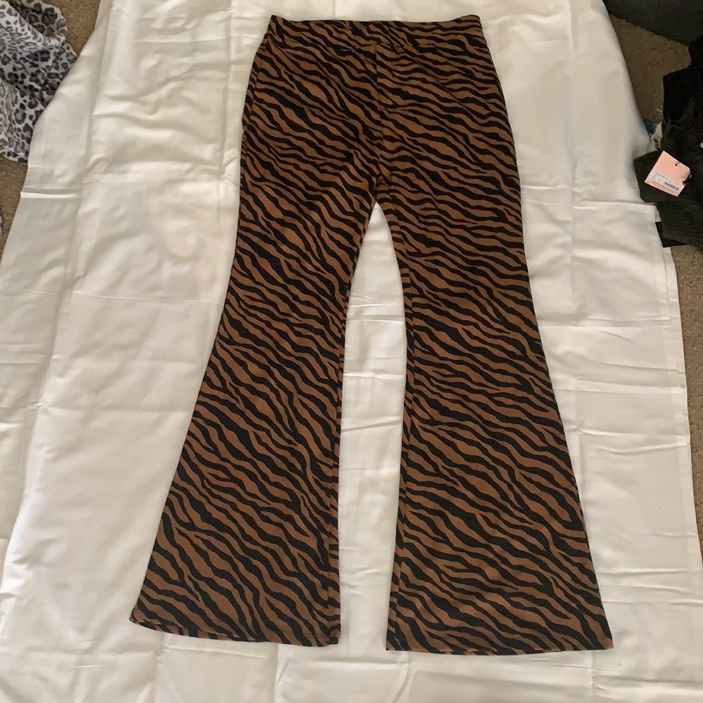 Fashion Nova tiger flare pants